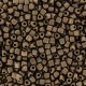 Miyuki triangle beads 10/0 Matted metallic dark bronze TR10-2006